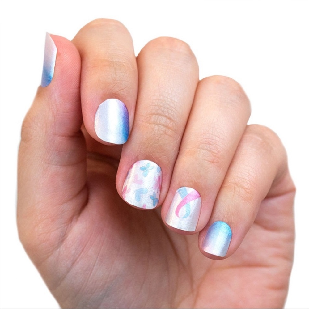 *Retired* Color Street: Never Forgotten | Awareness Set Pastel Pink Blue - Picture 6 of 9